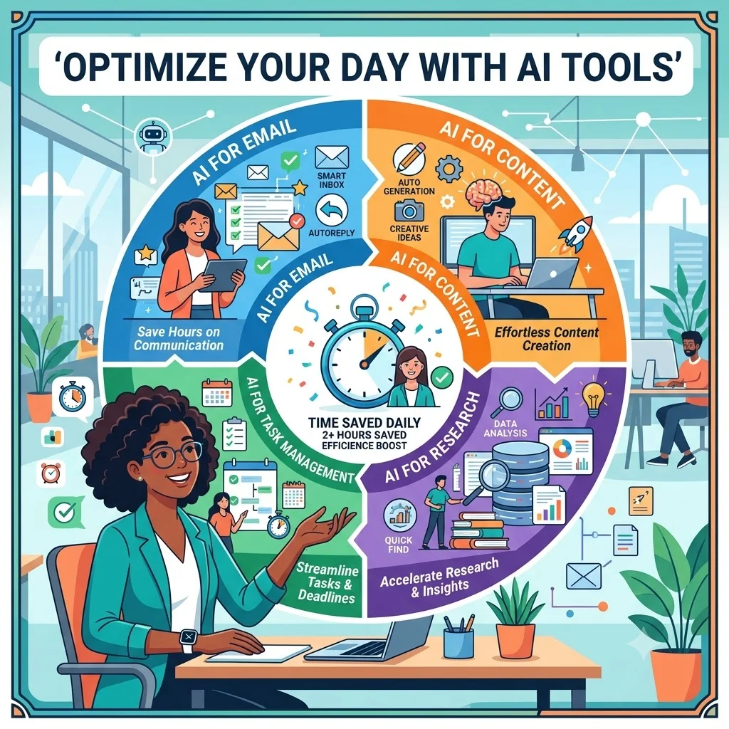 Overview of AI tools used for daily time savings