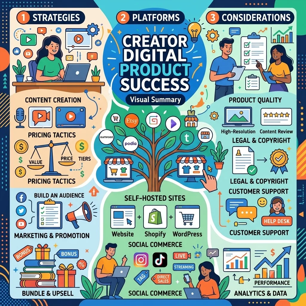 Overview of digital product selling strategies and platforms