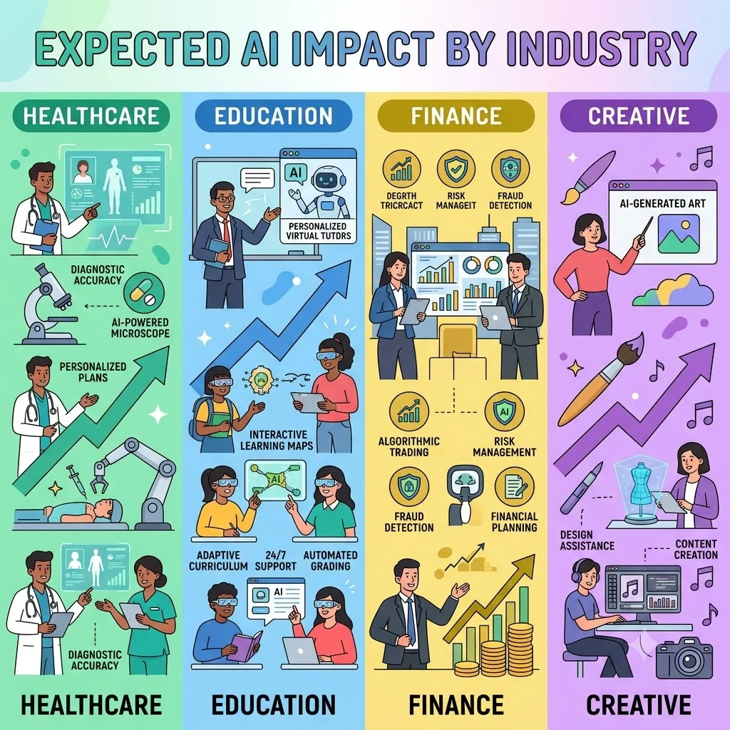 Comparison of AI impact across different industries