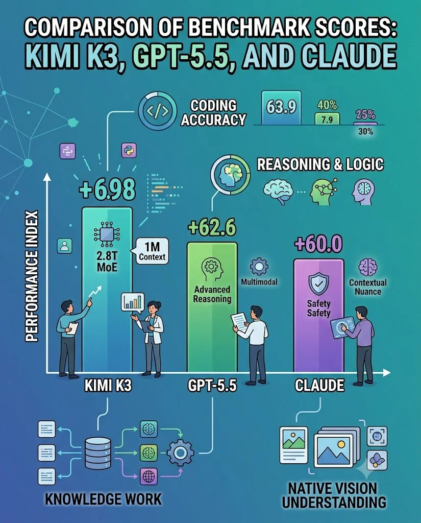 kimi k3 vs GPT 5.5 vs Claude