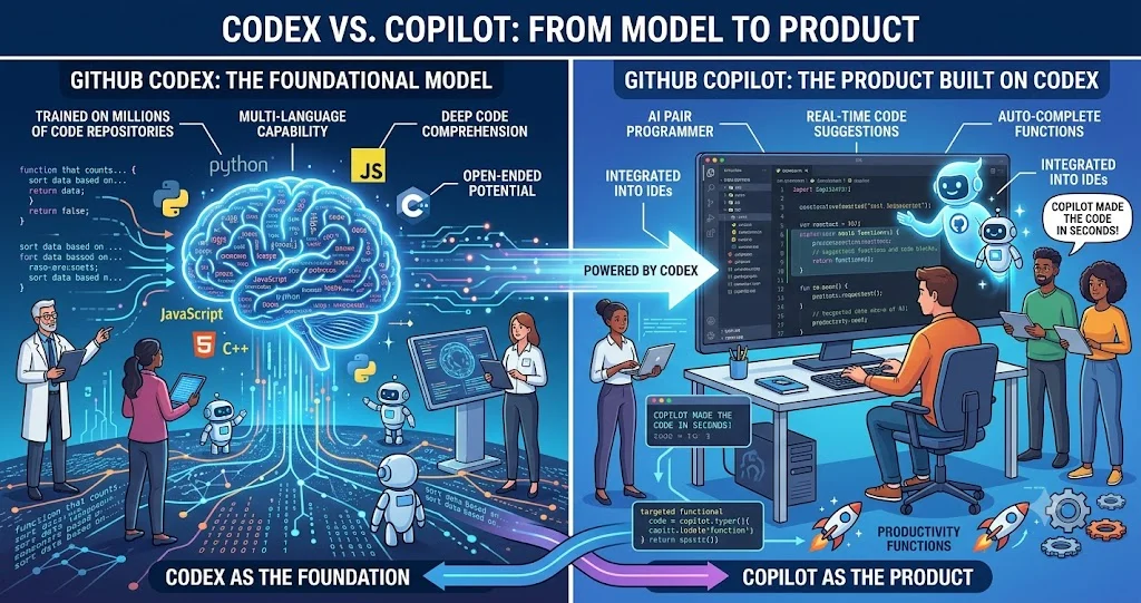 OpenAI Codex vs GitHub Copilot: AI Coding Comparison