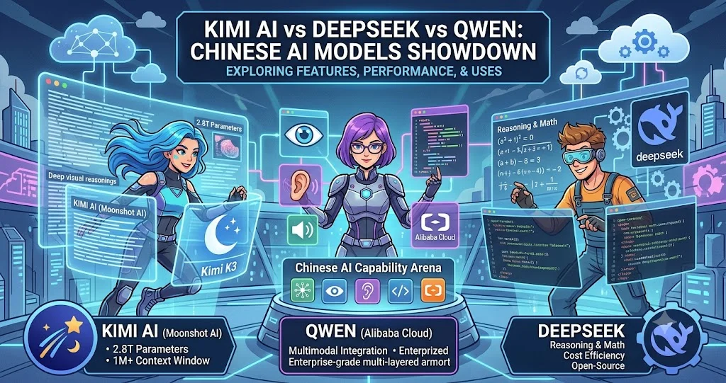 Kimi AI vs DeepSeek vs Qwen: Chinese AI Models Compared